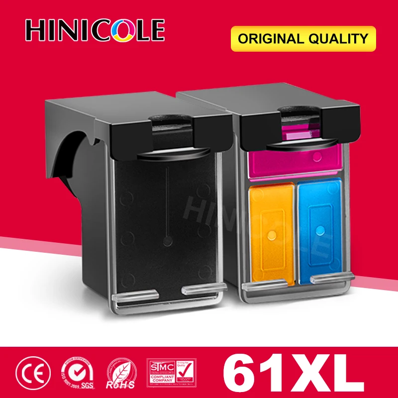 61 XL Refill Ink Cartridge Replacement for HP 61XL For HP61 Cartridge Envy 4500 4501 4502 4503 4504 4505 4506 4508 4509 5530