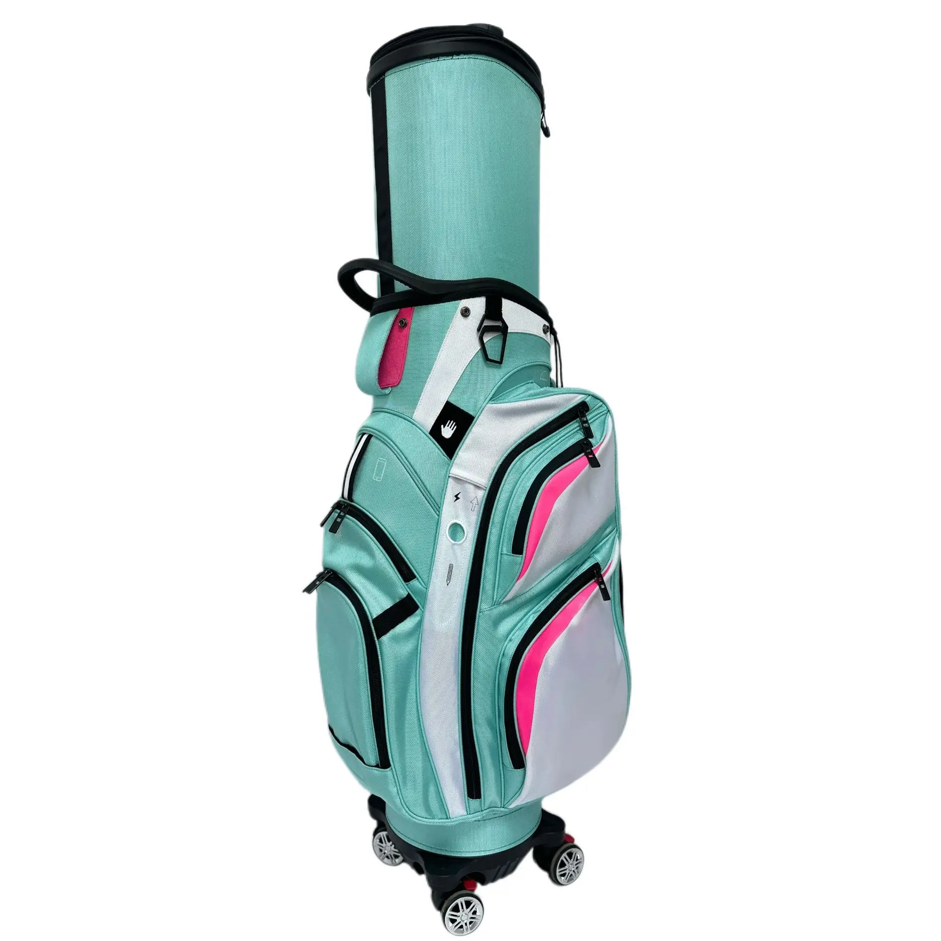 Supply multi-functional retractable carry four-wheel golf bag waterproof PU synthetic leather wear-resistant