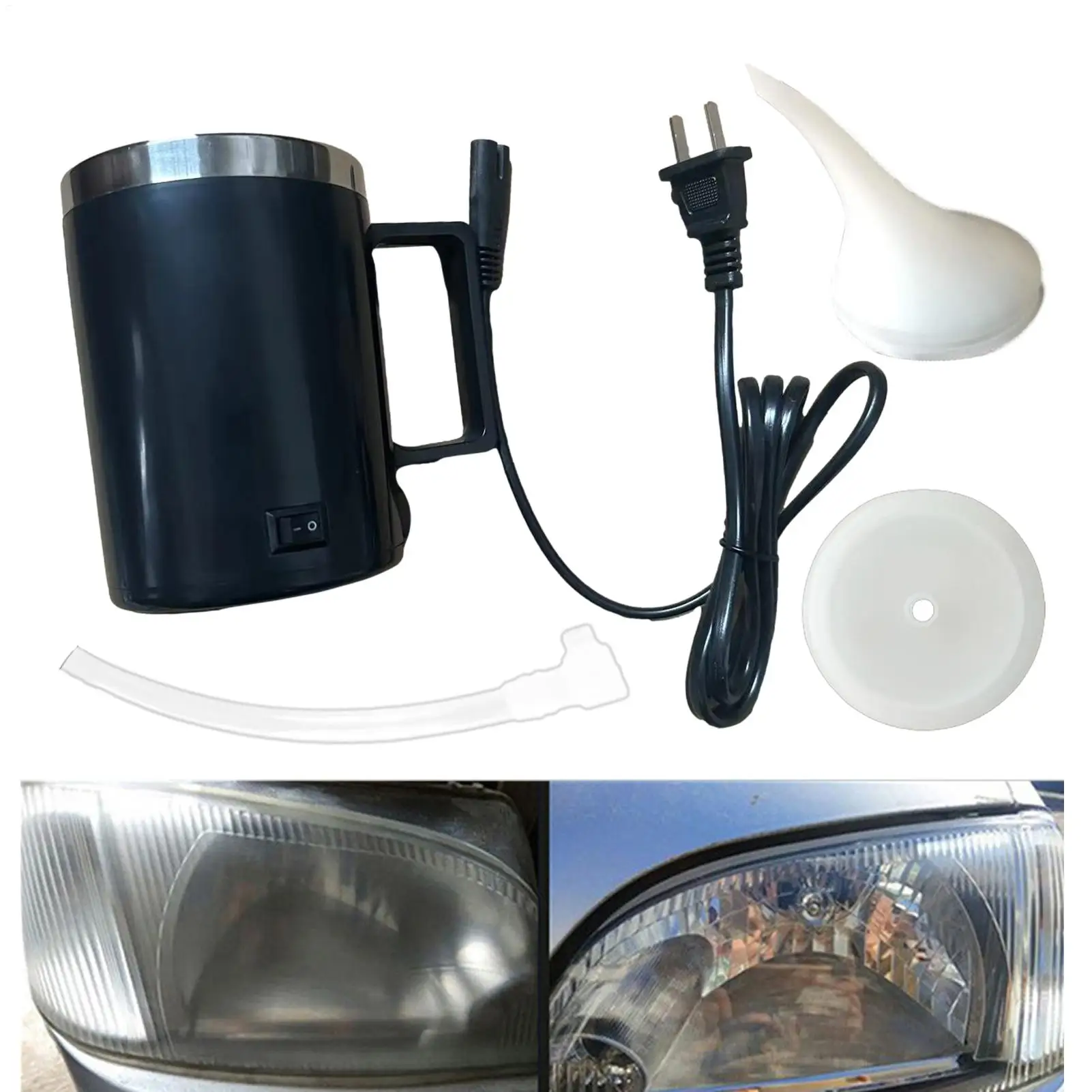 

Heating Atomizing Cup Car Headlight Glass Polishes Repair Tool Automobile Headlight Restoration Kits Headlamp Restore Atomizer