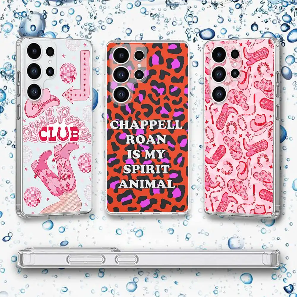 

Cartoon C-Chappell R-Roan Phone Case For Samsung Galaxy A,71,70,52,51,40,31,50,50S,30S,21S,12,10,Note20ultra Transparent Cover