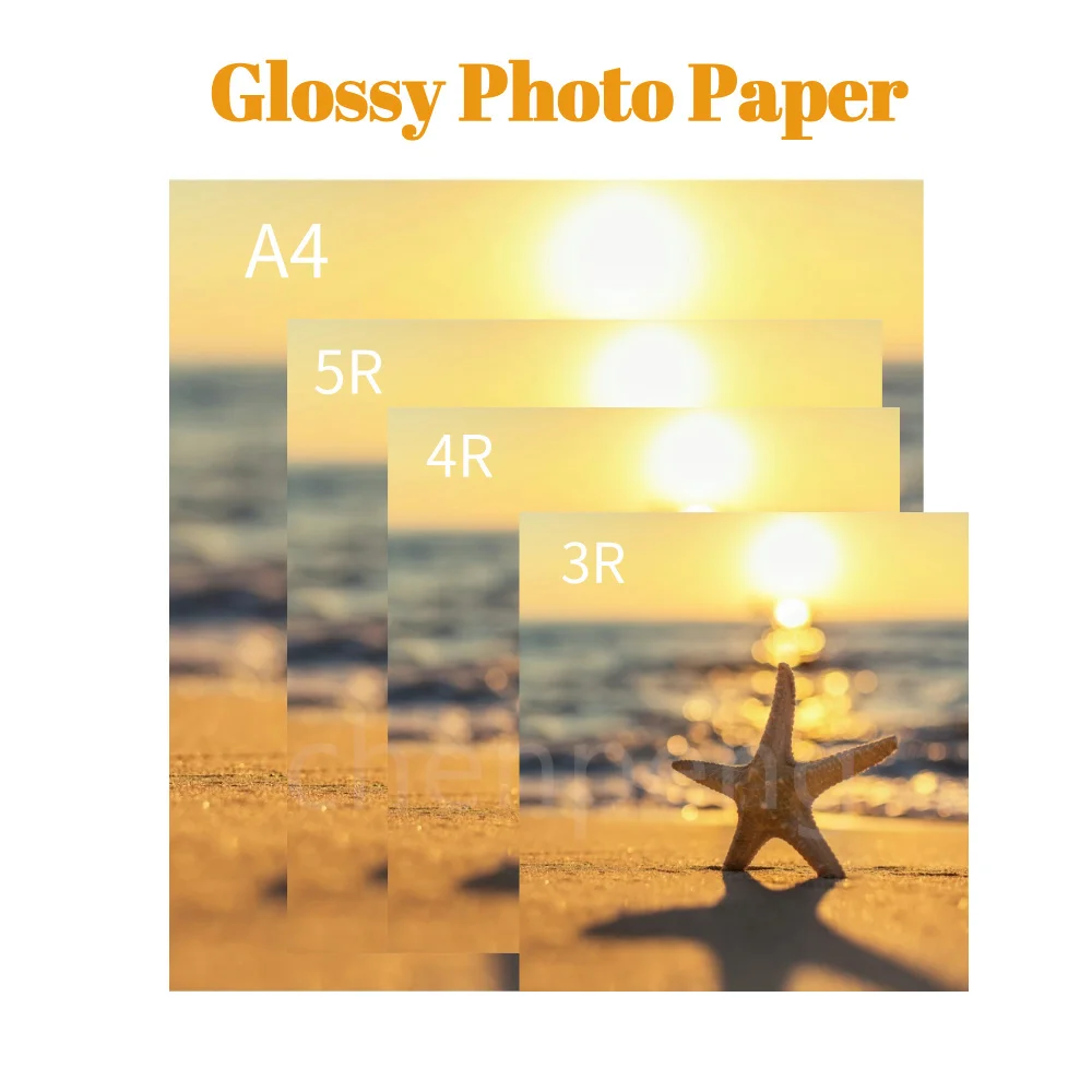 High Glossy Photo Paper Multi Specification 3R 4R 5R A4 Photo Printing Paper 180G Single-Sided Inkjet Glossy Photographic Paper