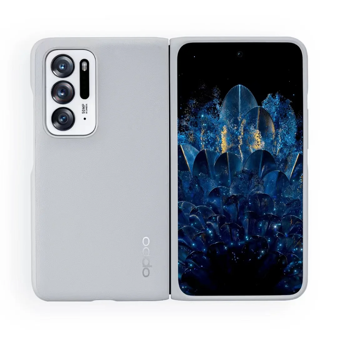 PEUM00 PC Case Cover Flip Case OPPO Find N Asli Ultra Tipis Kulit PU Bahan