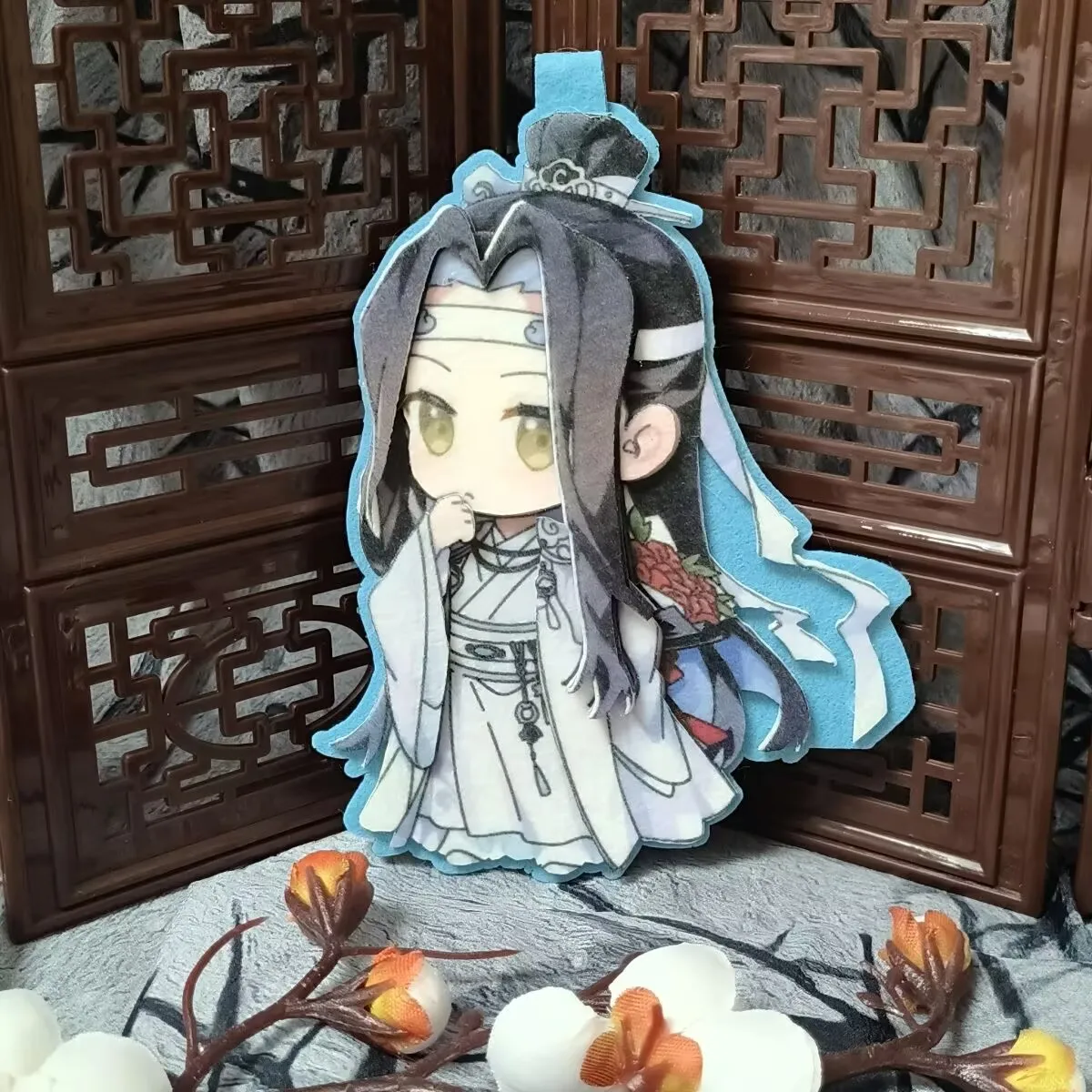 พวงกุญแจกระเป๋าเป้การ์ตูน 2 มิติ น่ารัก ลายโมดาโอ ซูชิ และ หลาน หวังจี เว่ย วูเซียน ทำจากผ้าไม่ถักทอ