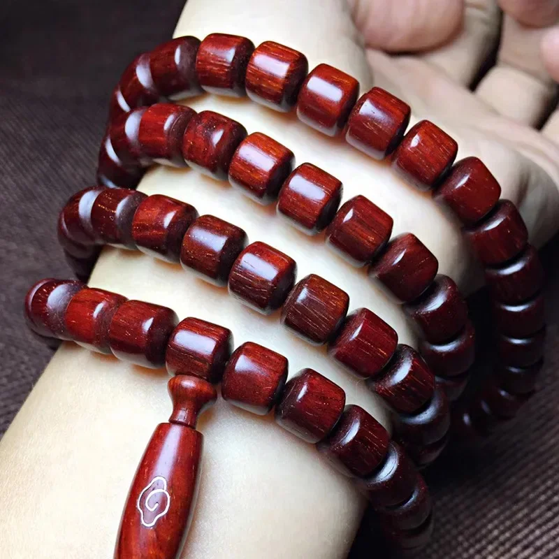 

Pterocarpus Santalinus Beads8*8*108Red Jasper round and Full Rosary Bracelet Manufacturers Supply