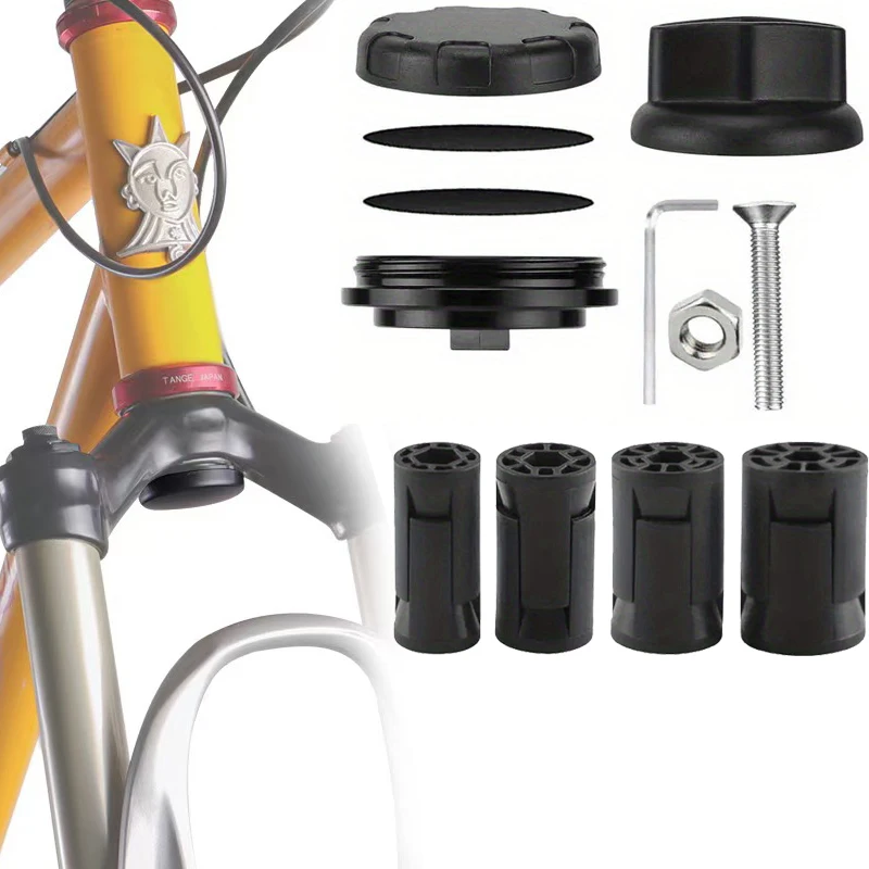 Image of Für AirTag Bike Mount Fahrrad Gabel Unten Rohr Halterung Anti-diebstahl Airtag Fall Tracker Halter Bike Headset Kappe abdeckung