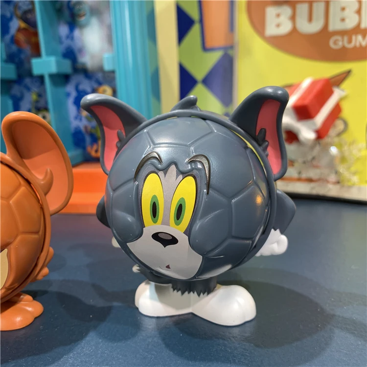 TomJerry Classic Animated Cat Mouse Cute Soccer Styling  Action Figure Table Ornaments Car Ornament Children Toy Birthday Gifts