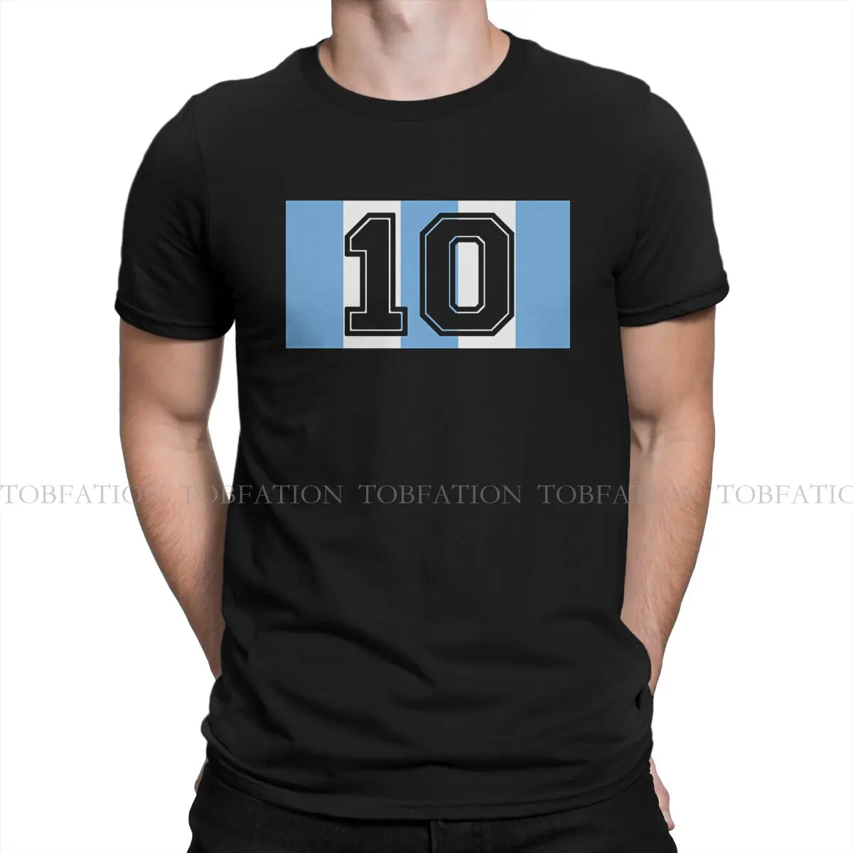 Diego10 Argentina Flag Hip Hop TShirt Maradona Creative Tops Leisure T Shirt Male