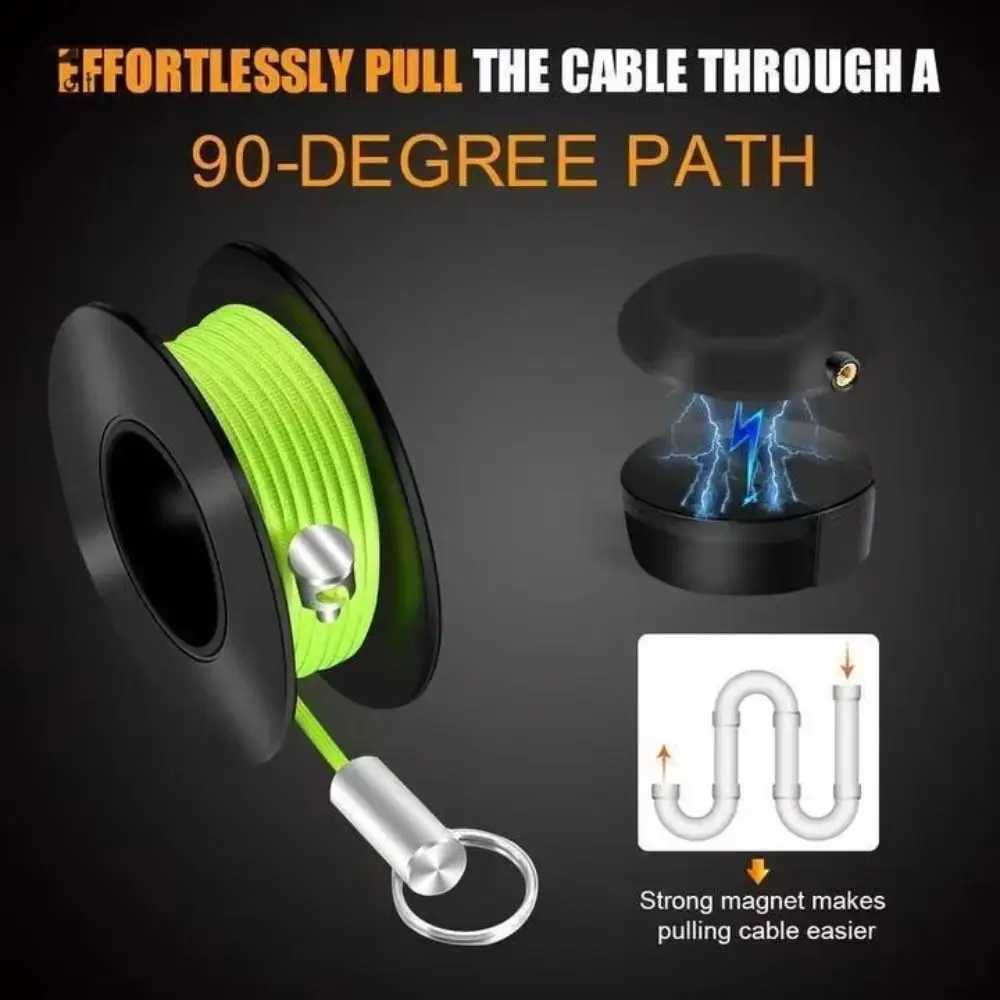 

Hand Tool Magnetic Magnetic Cable Puller Durable Heavy Duty Wire Pulling Tool String Line Nylon Cable Threader Wall Fishing