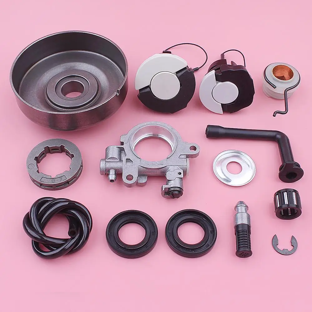 Tamburo frizione con Kit pompa olio per Stihl MS290 029 MS390 039 MS310 motosega 1125 007 1041, 1127 640 3200 tappo filtro carburante ingranaggio a vite senza fine