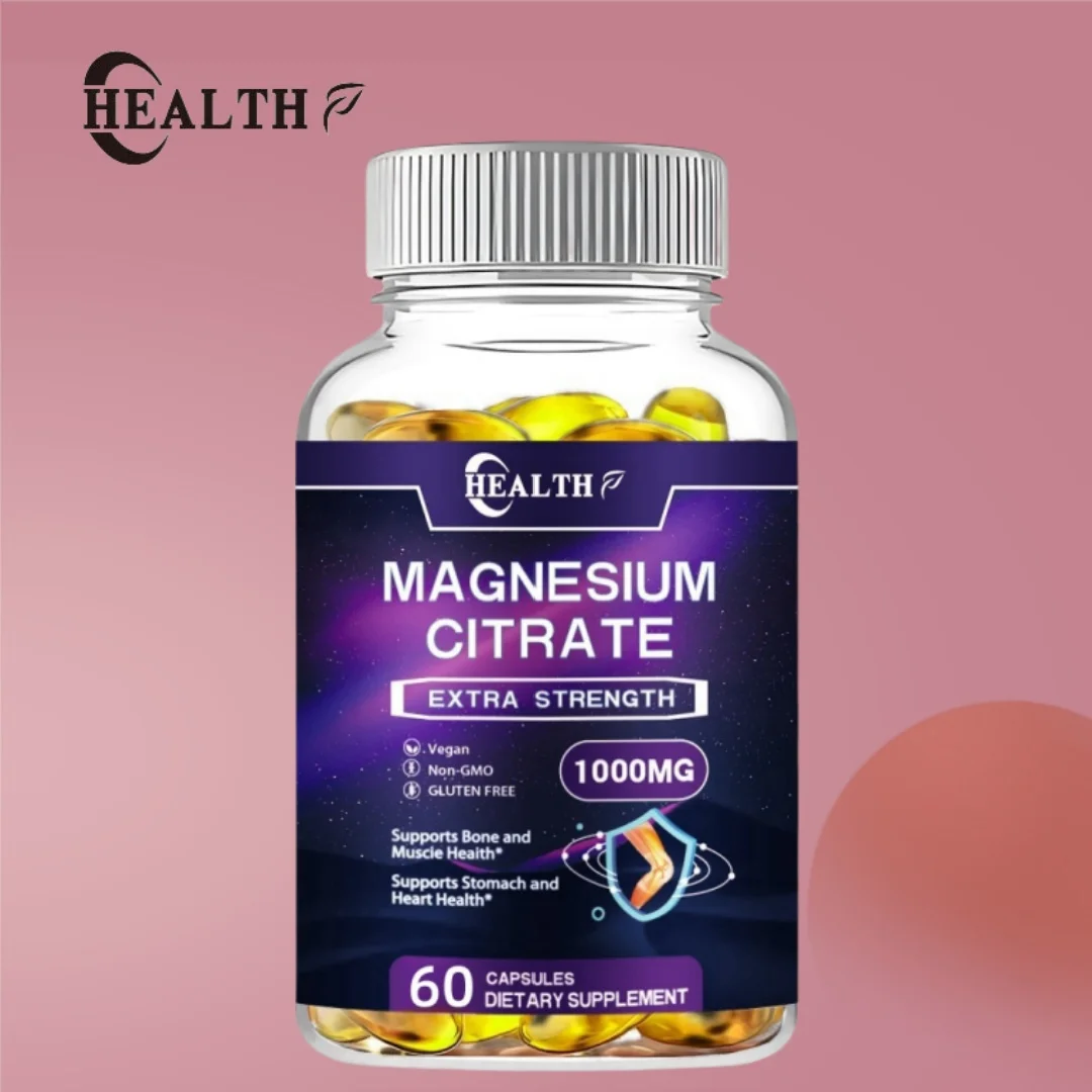 Magnesium citrate 1000MG for calming, relaxing, constipation, and digestive support supplements, non genetically modified