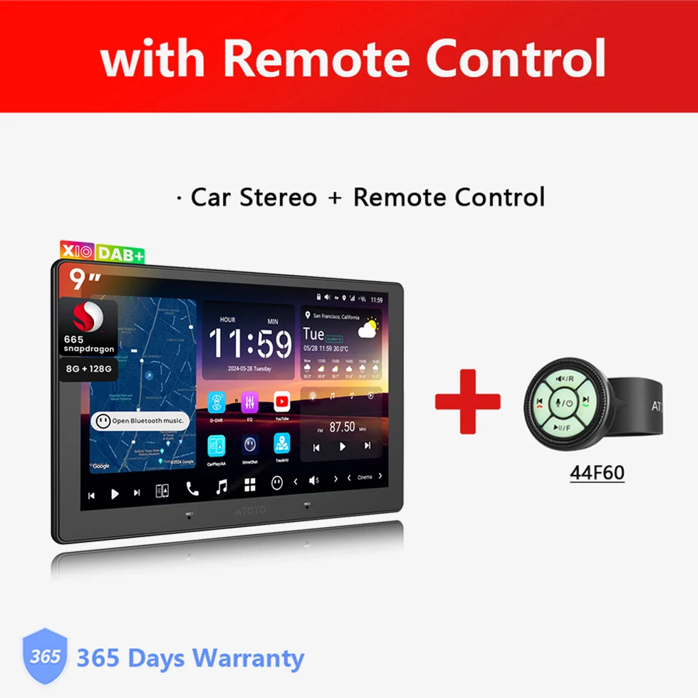 9 inch DAB Android autoradio dubbel 2 Din, AI Agent spraakassistent, LiveView externe camera bewaking parkeerhulp, 4G LTE Bluetooth stereo CarPlay scherm 2Din X10 Atotozone