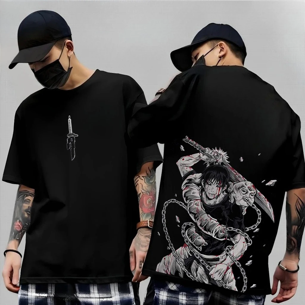 Gojo Satoru Jujutsu Kaisen Print Short Sleeves T-shirt Cotton Kid Clothes Funny Round Neck Harajuku Y2K New Arrival Tee Tops