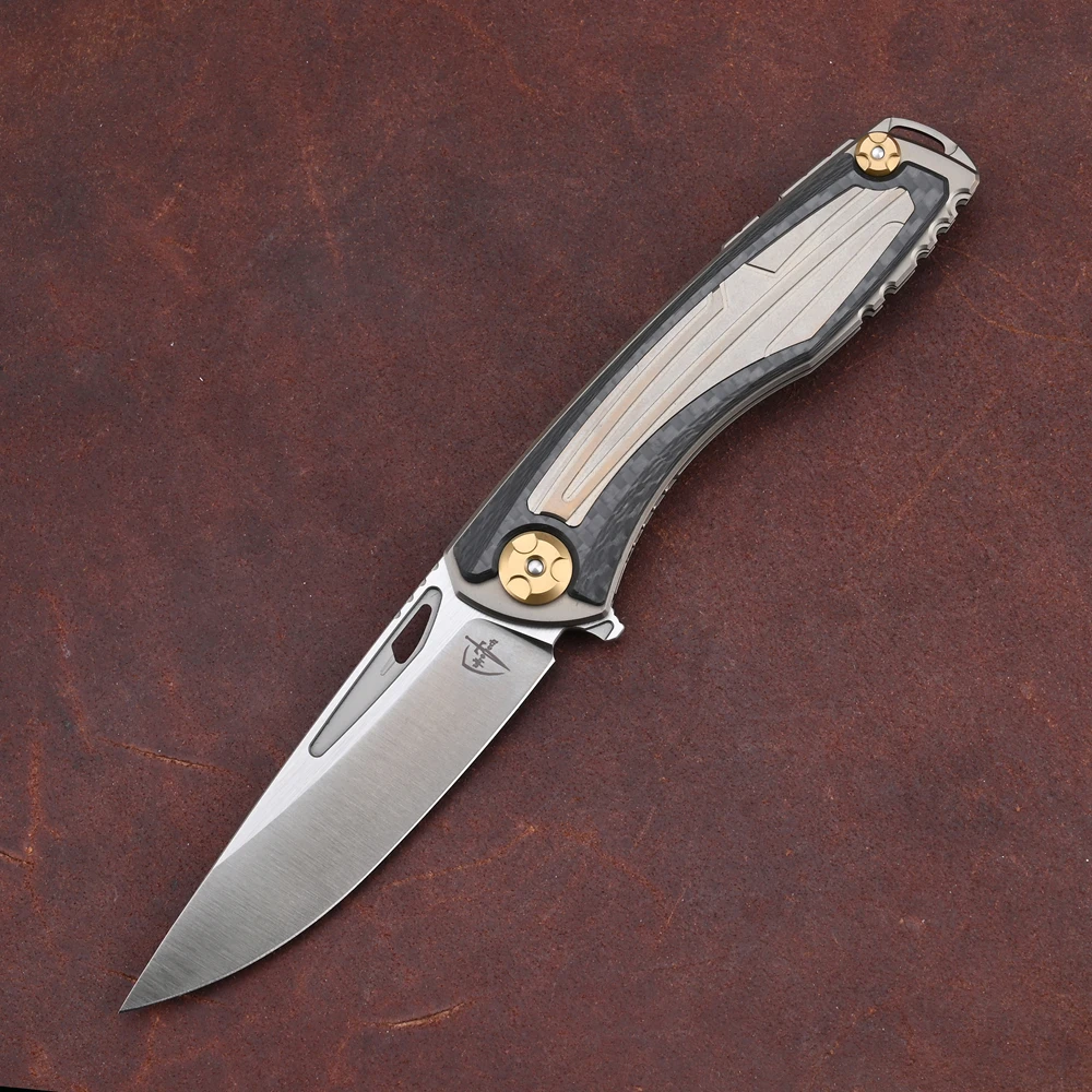 YANGGE YanHook Folding Knife M390 Blade TC4 Titanium Handle Camping Outdoor Hunting Fishing Hiking Tactics Survivval EDC Tools