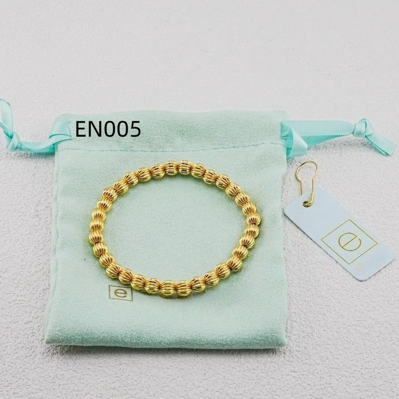 

VKVVA Fashion Jewerly Dignity Gold-plated 6mm Bead Bracelet for Women Birthday Gifts