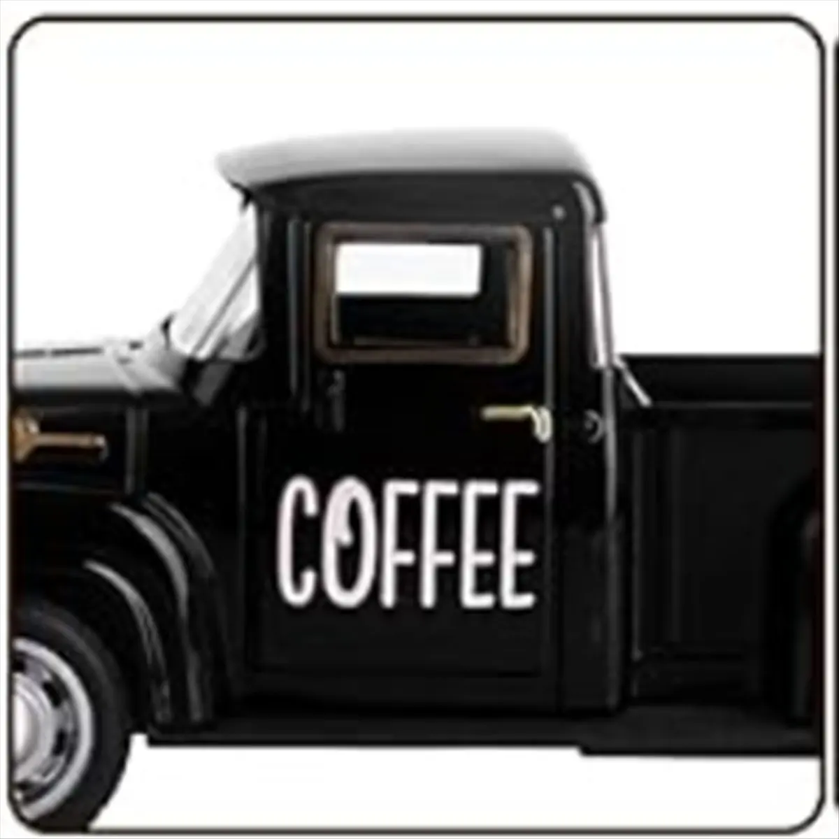 REST Coffee Bar Metal Truck Retro Pickup Mini Diecast Truck for Farmhouse Coffee Station Table Top Decor(Black)