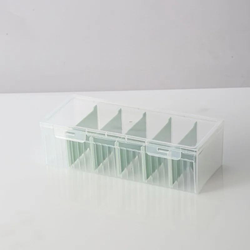 Kaartopbergdoos met meerdere compartimenten en deksel Verstelbare verdelers Stofbestendige organizer voor ruilkaarten Game Collection