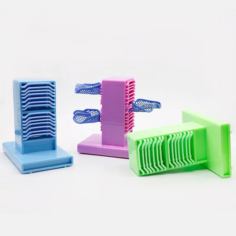 

Dental Tooth Tray Bracket Rack Place The Shelf 14 Floors 4 Colors Plastic Dental Tools Taking An Oral Impression Pallet Rack