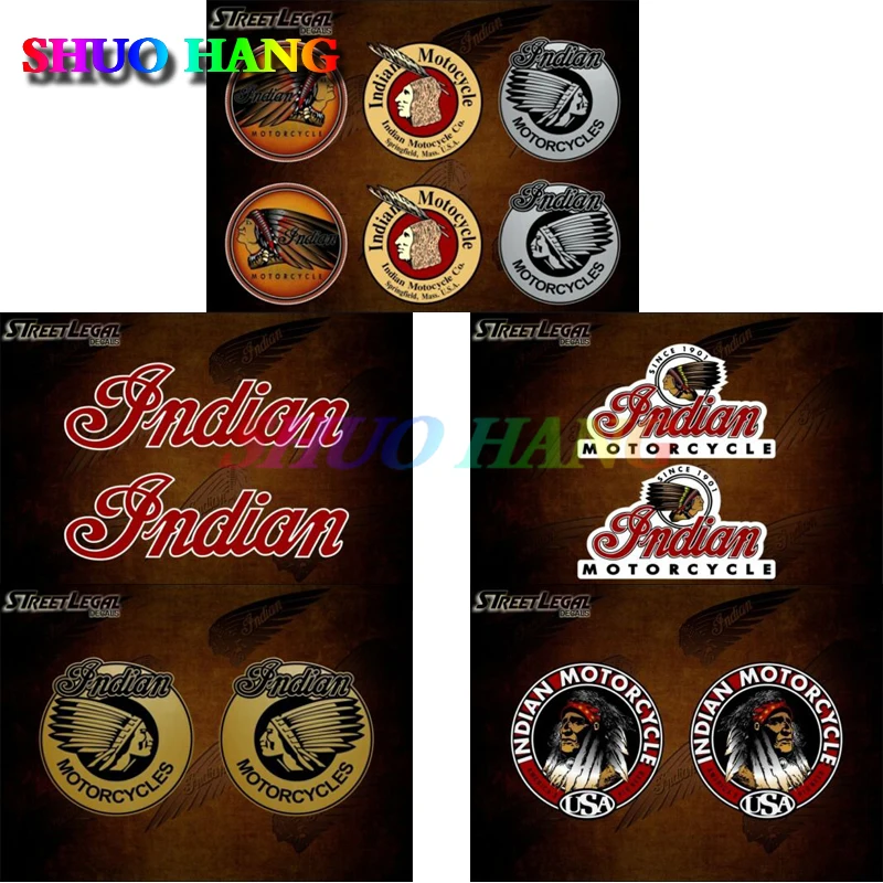 2x Various Indian Vinyl Car Stickers Auto Parts Window Trunk Racing Motorcycle Decals Indian Warrior High Quality Stickers PVC