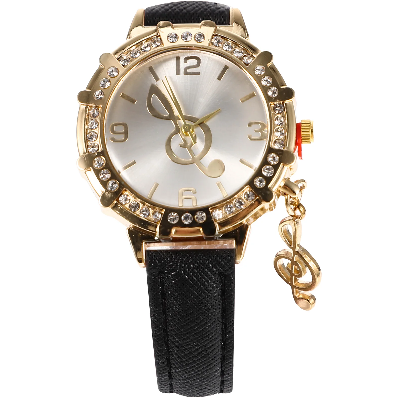 

Elegant Women's Diamond-set Watch Small Round Quartz Wristwatch Shiny Metal Casual Party Gift for Office School Daily Wear