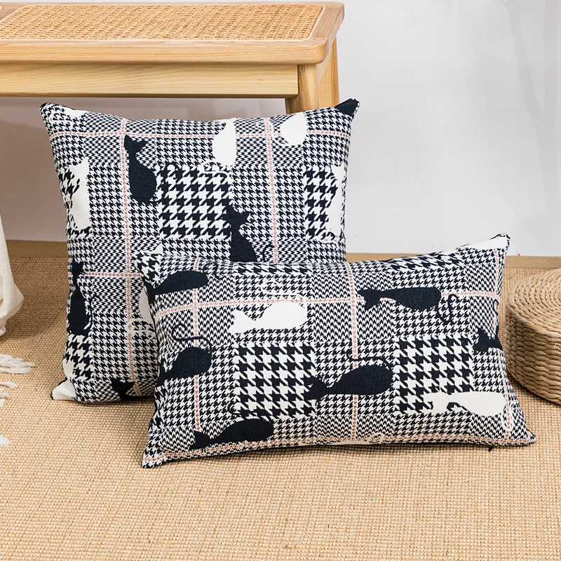 Nordic Ins Sofa Pillowcase, Plush Cushion Cover, Small Fragrant Model Room, Bedside Cushion Cover, Wholesale