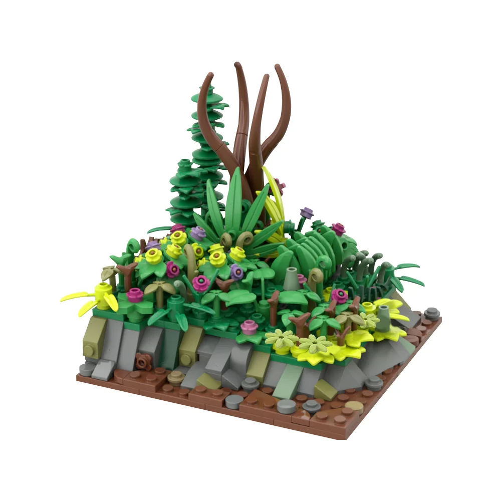 MOC-187695 Landschap Plant Bouwstenen Bush Bloem Boom Planten Diy Creatief Speelgoed Educatief Kinderen Cadeau