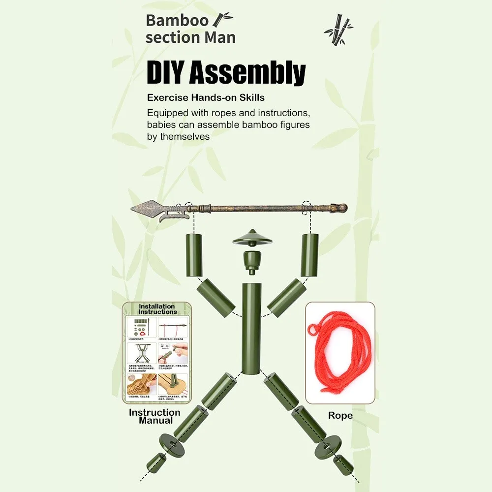 لعبة معركة رجل الخيزران من لاعبين، ألعاب الوالدين والطفل، مضادة للإجهاد، مواد ألعاب ذاتية الصنع، لعبة لوح معركة مصنوعة يدويًا