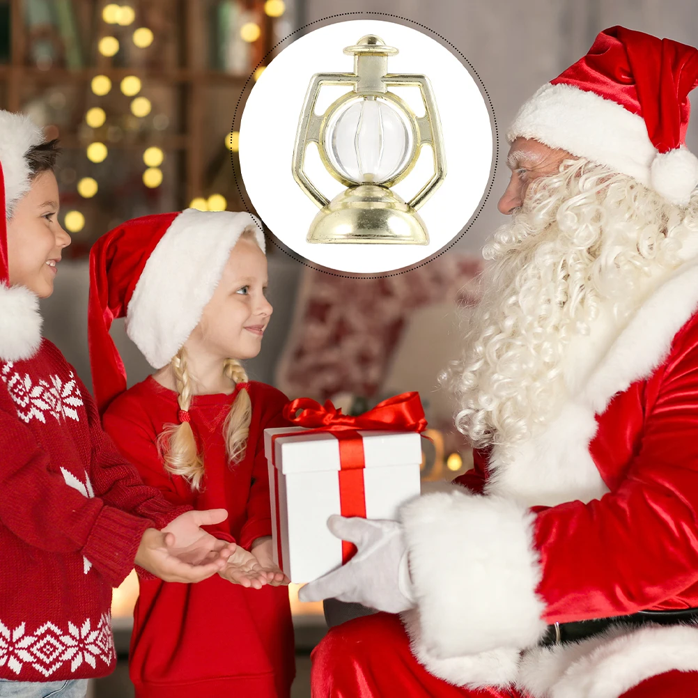 

30 Pcs Vintage Oil Lamp Hanging Decor Christmas naments Plastic Xmas Tree Pendant Party Supplies Home Decorations