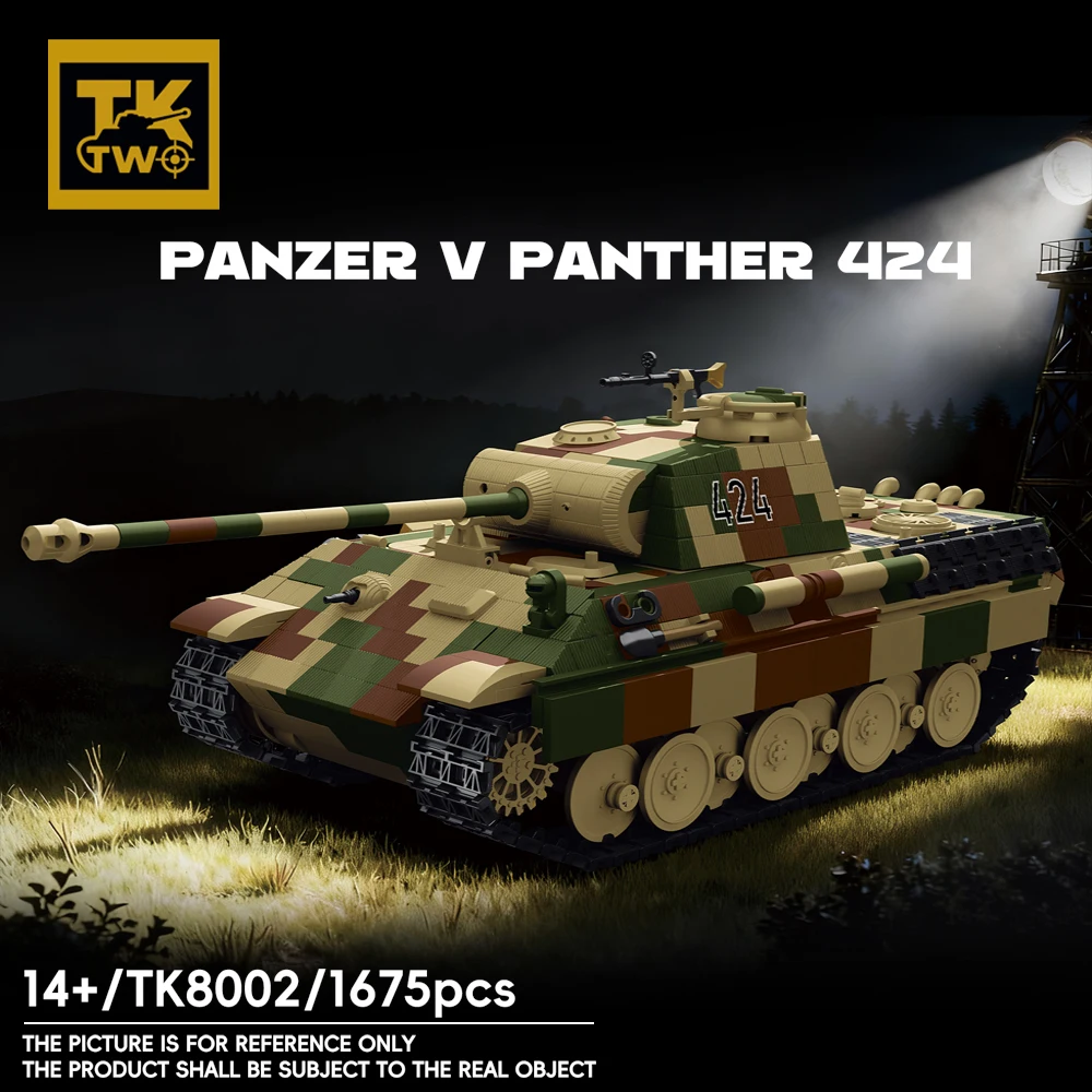 Army Armored Division PANZER V PANTHER 424 - An Intelligent Assembly Military Toy Building Model. A Great Gift for a Child's Bir