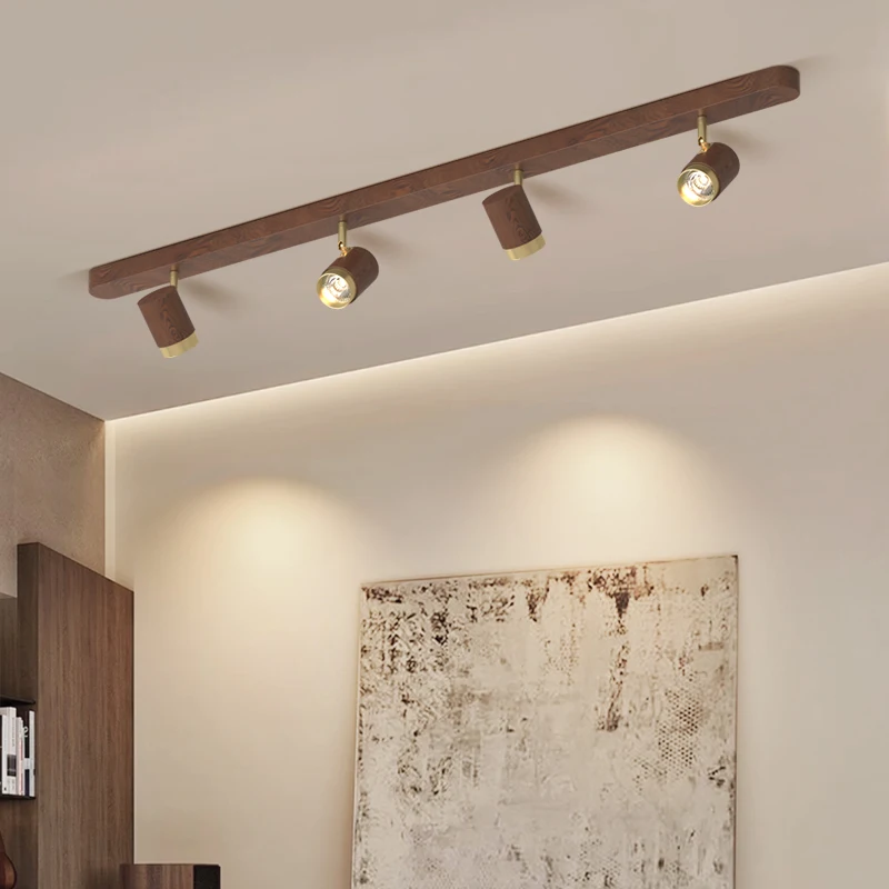 

Japanese Walnut Grain LED Ceiling Lamps Kicthen Living Room Living Room Cloakroom Balcony Aisle Entrance Ceiling Light GU10
