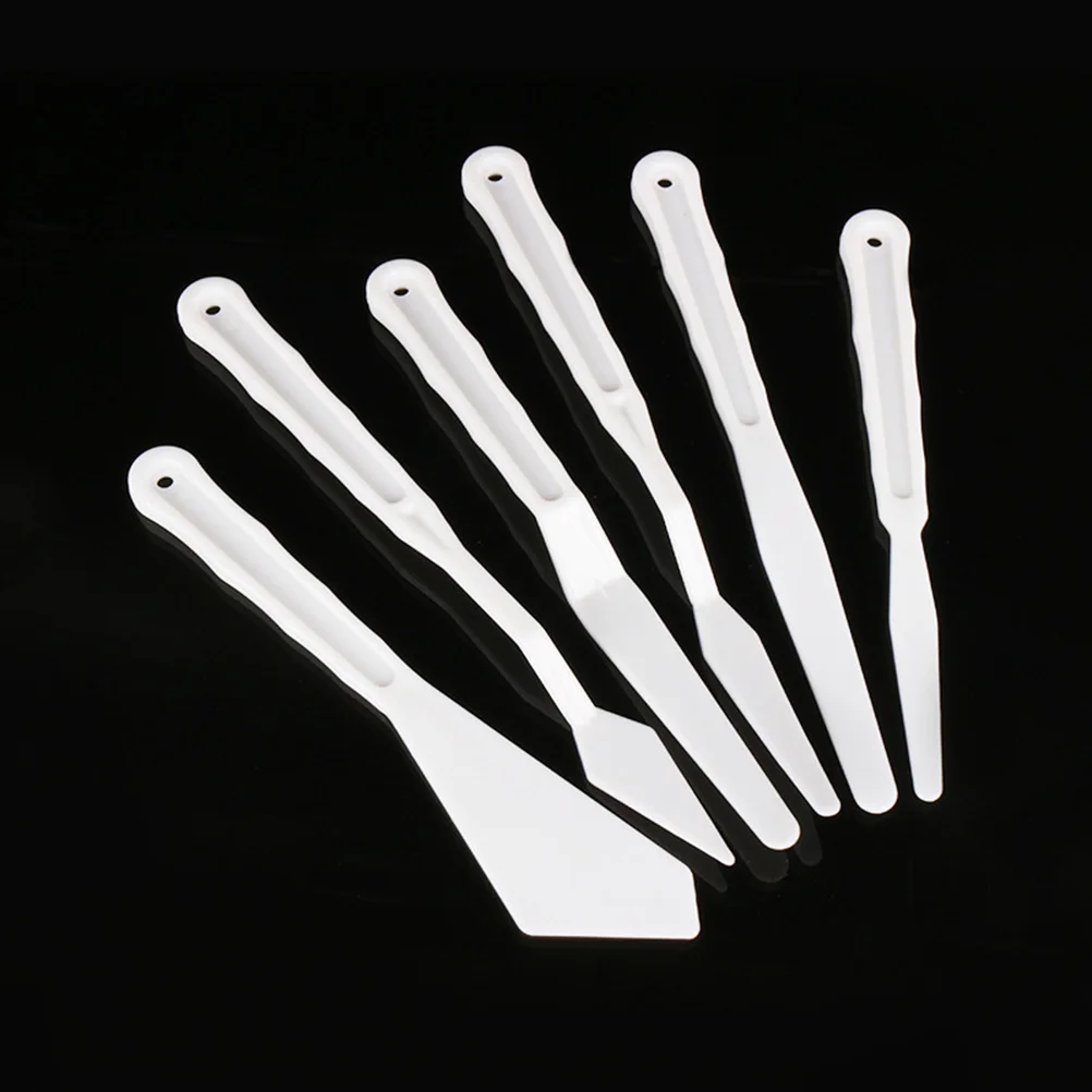 

5Sets Painting Spatula Set Plastic Drawing Tools Oil Painting Accessories Flexible Blades Canvas Use Spatula Palette