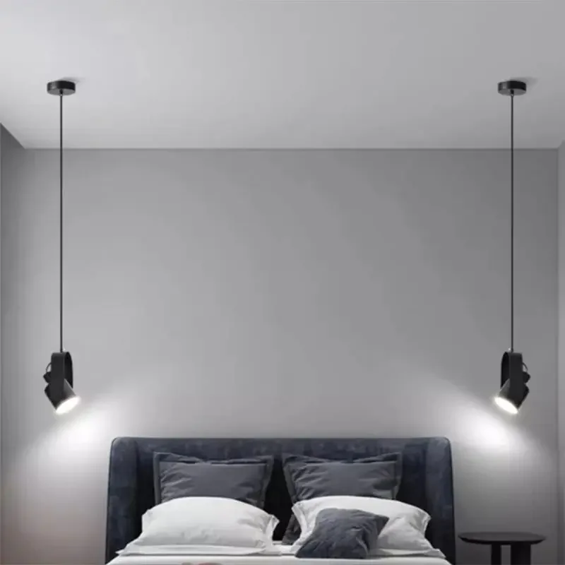 Imagem -06 - Nordic Led Rotatable Iron Pendant Light Lâmpada de Suspensão para Teto Quarto Jantar Estudo Sala de Estar Luminária Doméstica Iluminação