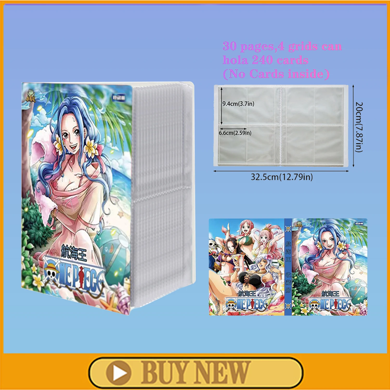 One Piece 240Pcs OPCG Cards Album Book Luffy Nami Zoro Anime Map Letter Holder Binder Action Folder Gifts