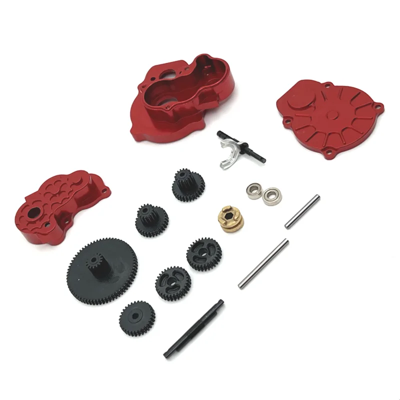 Remote Control Car Accessories Metal Upgrade Dual Speed Gearbox Gear Set Fit For FMS 1/24 FCX24 XQ FCX18 Crusher Chevrolet