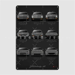 History Datsun Fairlady Z V2 Specs Metal Sign Wall Mural Cinema Vintage Plaques Tin Sign Posters