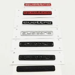 3D ABS Black Logo Quattro Emblem Decal Car Badge For Audi A3 A5 A4 A6 A7 A8 A1 A2 S3 S4 TT Q3 Q7 Q5 Quattro Sticker Accessories