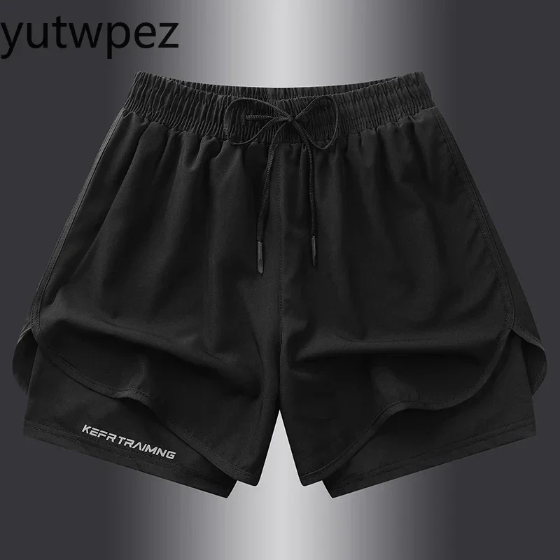 Sports Gym Shorts Men Couples Fitness 2026 Outdoor Hiking Running Pants Summer Cycling Camping Popular Anti Glare Double Layered