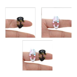 Dog Elephant Open Rings Adjustable Finger Rings Cartoon Animals Rings