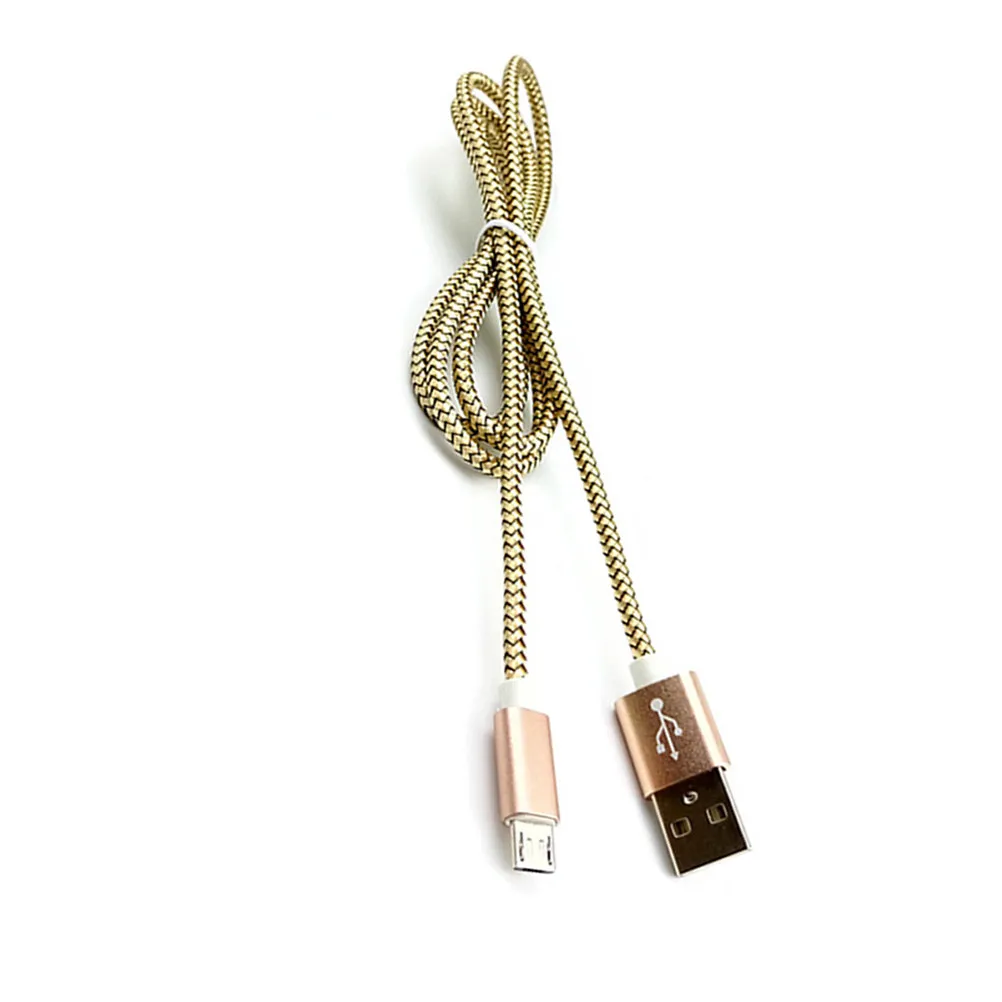 1 Meter USB Data Cable Micro USB Nylon Braided Fast Charging Charging Cable Compatible with Android Galaxy S7