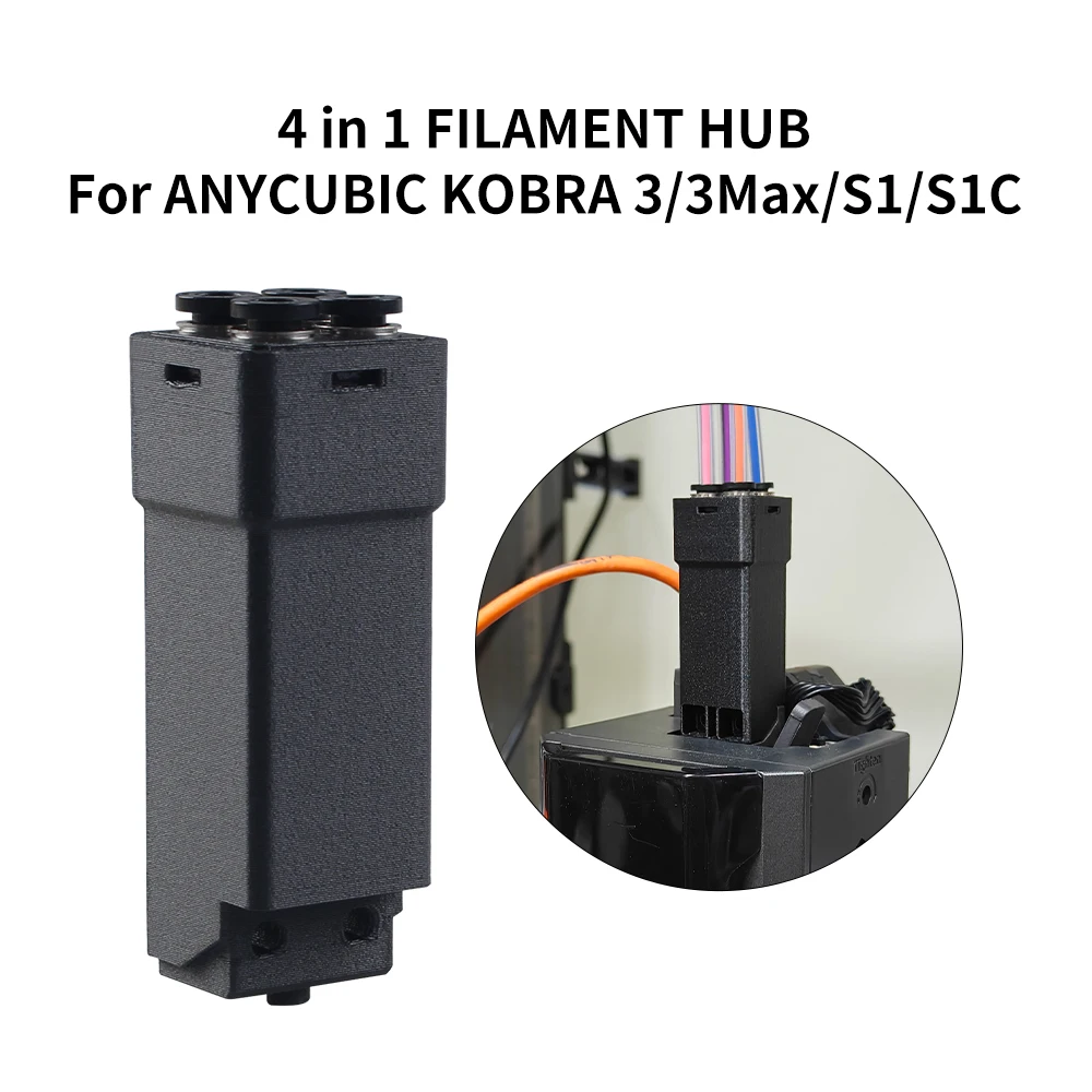 

4 in 1 Filament HUB For ANYCUBIC Kobra 3/3Max/S1/S1C High Quality Filament Hub For 3D Printer Replaceable Accessories