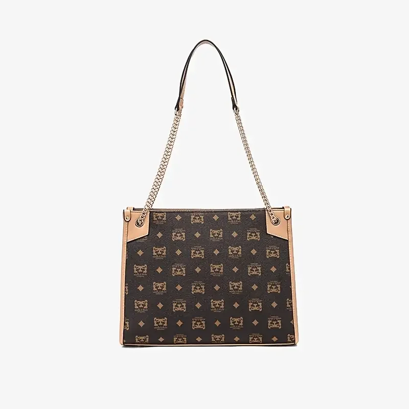 

Geometric Pattern Hand Tote Bag, PVC Large Capacity Chain Shoulder Purse For Work & Shopping Bogg bags Polene Puffy bag