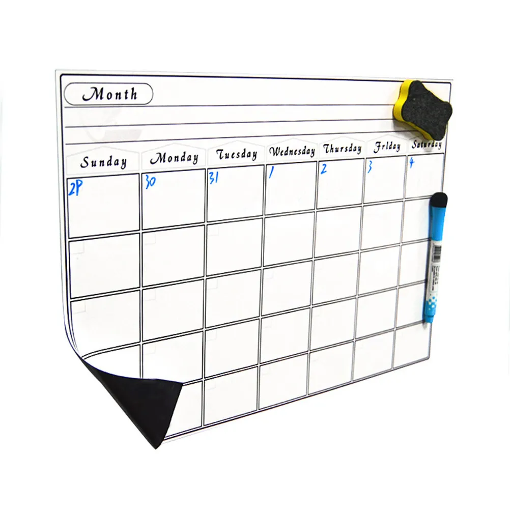

Refrigerator Calendar Stickers Magnetic Monthly Divider Tabs Sticky Calendar Label Notes for Whiteboard Memo Use 30x42cm