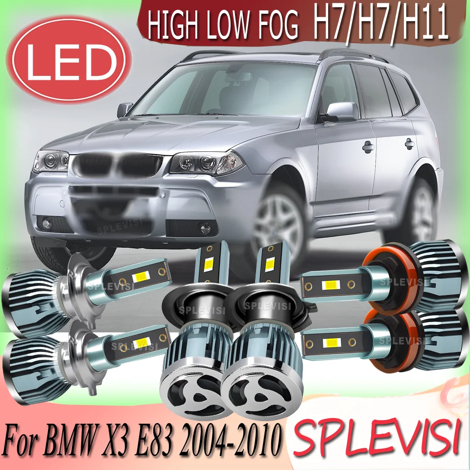 

100W/Pcs 12v Shockproof Design Enhanced Night Driving LED Headlight foglight For BMW X3 E83 2004 2005 2006 2007 2008 2009 2010