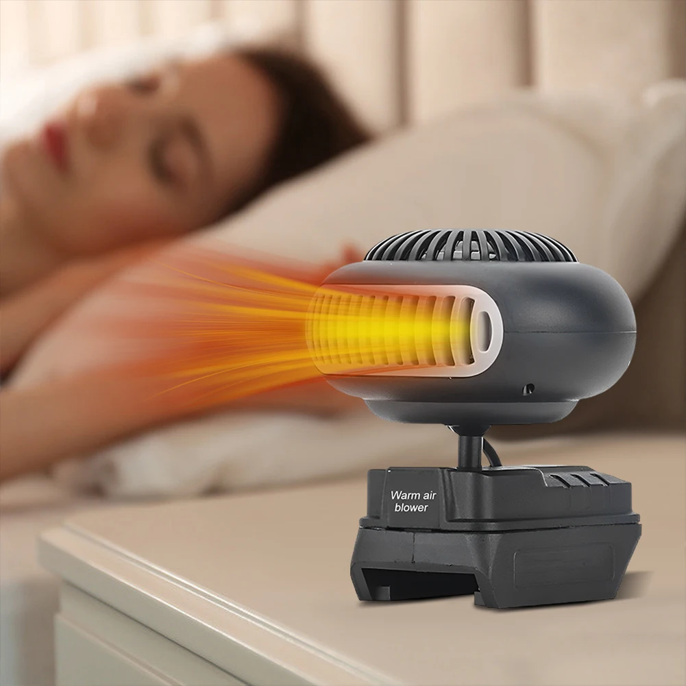 

170W Portable Small Space Heater Battery Powered Desktop Heating Fan Adjustable Thermostat Space Heater for Home Office