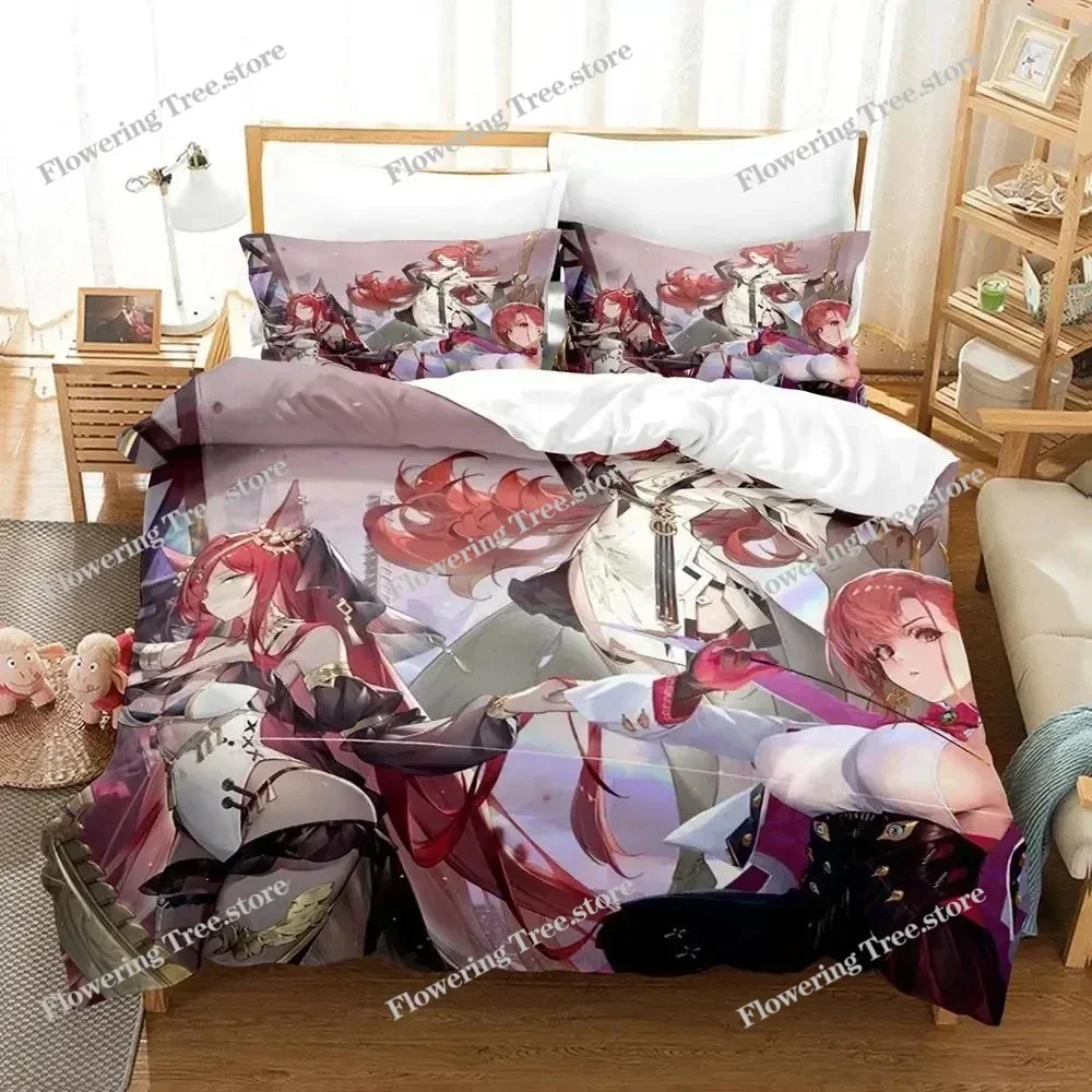 

Anime Echocalypse Game Bedding Set Duvet Cover Bed Set Quilt Cover Pillowcase Comforter king Queen Size Boys Adult Bedding Set02