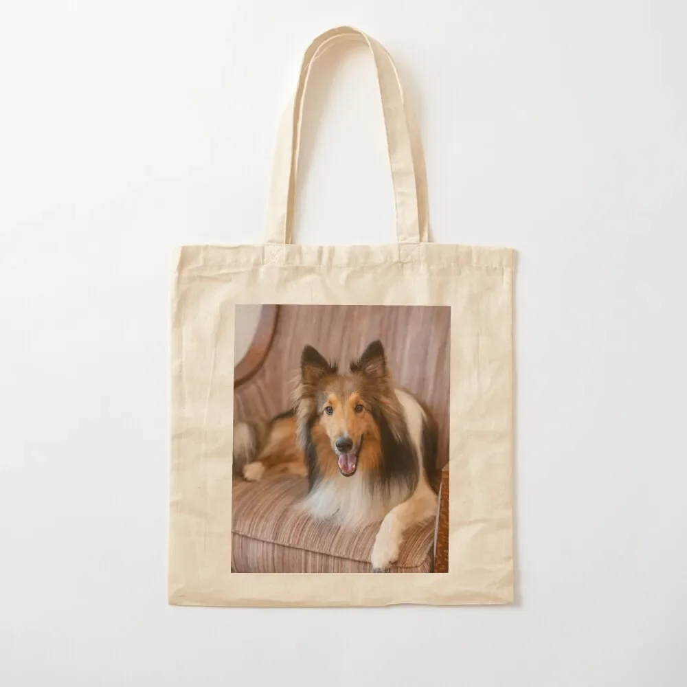 

Cute Sheltie dog resting Tote Bag Big bag Shopper handbag large tote bag