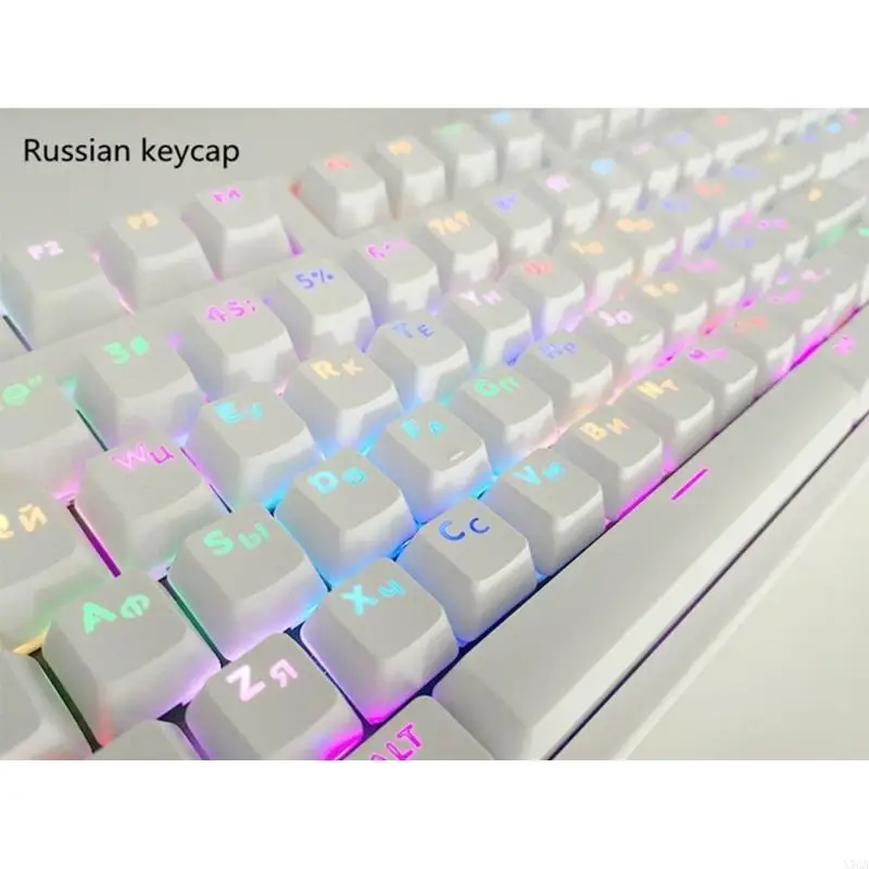 104 Keys ABS Backlit Keycaps OEM Russian Korean Cover for Gaming Keyboard