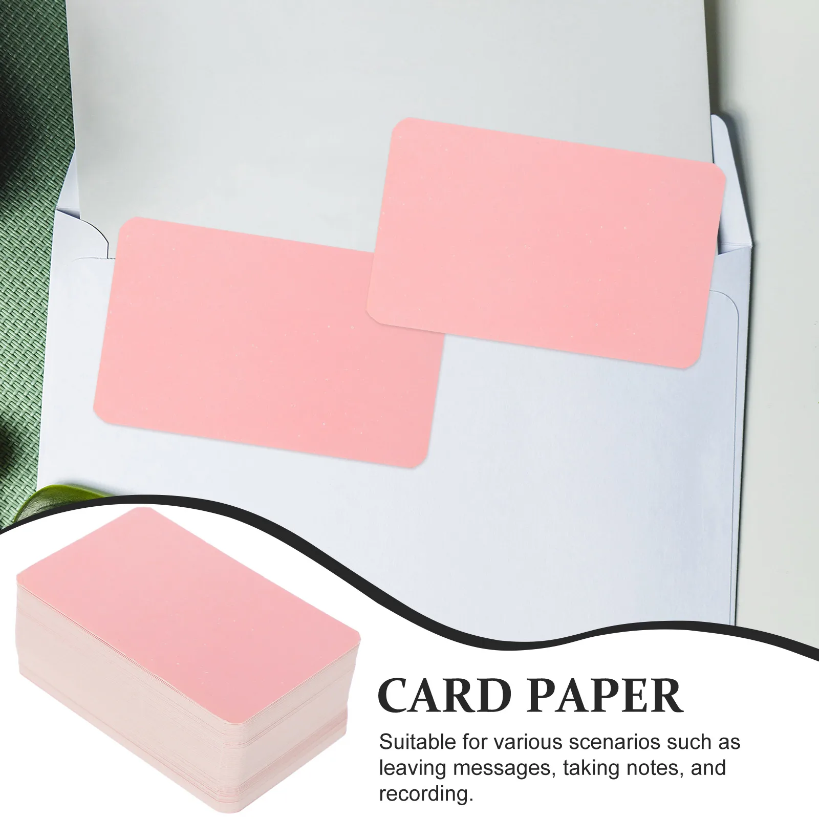 100Pcs Blank Note Cards Thick Paper Portable Small Multi-Function DIY Word Cards Daily Use Message Accessories