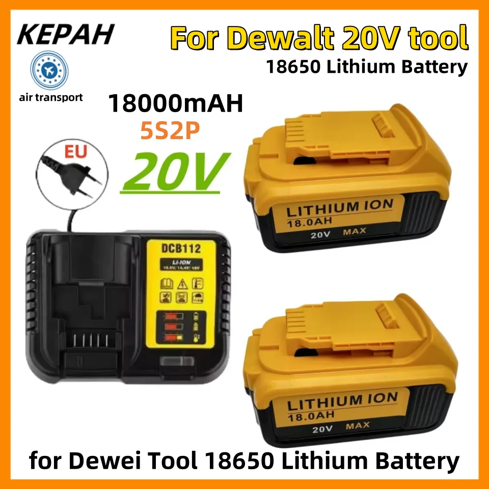 

New 100% Original 18000mAh 20V for Dewalt Power Tool Battery DCB206 20V 18.0Ah Battery DCB206 20V Battery DCB205 DCB204-2