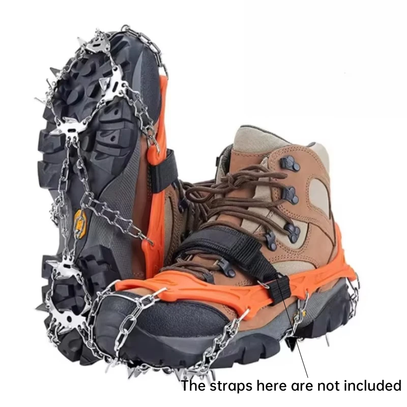 Ice Cleats Crampons - Stainless Steel Spikes, Anti-Slip Traction for Hiking, Fishing & Walking
