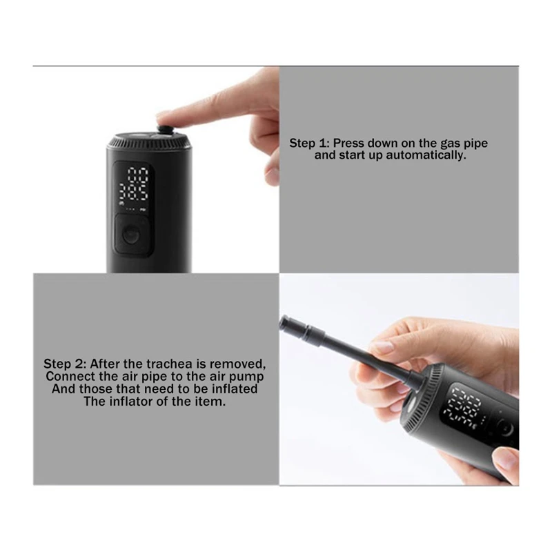 1 SET 1200Mah Car Air Compress Wireless Digital Display Tire Inflator Air Pump For Motorcycle Bike